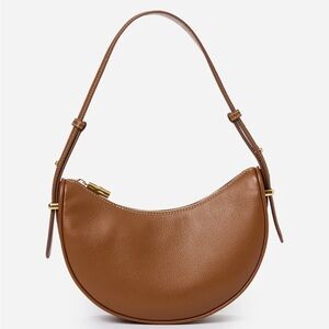 Jmaclaughing - Mezzaluna Leather Handba - Elegant Brown Leather Shoulder Bag